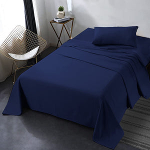Secura Queen Bed Sheet Set, 4pcs Bedding Sheets & Pillowcases, Soft Microfiber 1800 Thread Count 16" Deep Pocket Luxury Bed Sheets - Hypoallergenic, Wrinkle & Fade Resistant (Black)