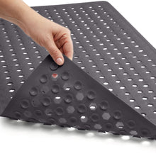 Load image into Gallery viewer, Bath Tub Shower Mat, Machine Washable Bathtub Floor Liner Mats, Suction Cups and Drain Holes to Keep Tubs Clean, Soft on Feet, Bathroom Essentials, 35x16 Inch, Clear