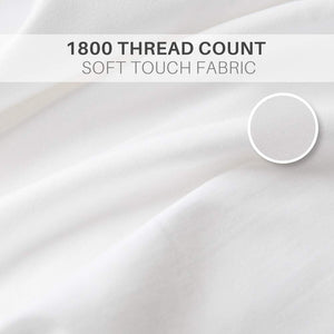 Secura Queen Bed Sheet Set, 4pcs Bedding Sheets & Pillowcases, Soft Microfiber 1800 Thread Count 16" Deep Pocket Luxury Bed Sheets - Hypoallergenic, Wrinkle & Fade Resistant (Black)