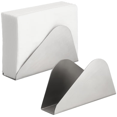 Napkin Holder Set of 2 - Stainless Steel Napkin Holders for Tables Modern Serviette Holder Tissue Dispenser Perfect for Outdoor Events (Silver-1)