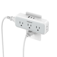 Load image into Gallery viewer, Multi Plug Outlet Extender, TESSAN Surge Protector Wall Plug Splitter with 5 Electrical Outlet Expander, Multiple Plug Adapter for Travel Home Office
