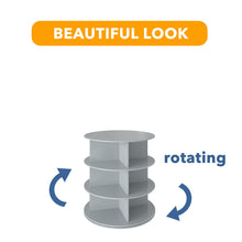 Load image into Gallery viewer, SpaceAid 7 Tier Rotating Shoe Rack Tower, Spinning Shoe Display Lazy Susan, Revolving 360 Shoe Rack Storage Round Carousel, Vertical Handbag Rotate Shoes Closet Organization (7-Tier White)