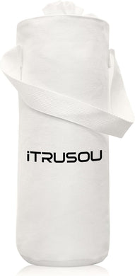 White Canvas Cylindrical Storage Bag for Electric Warming Tray