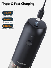 Load image into Gallery viewer, Upgraded Larger Capacity: Electric Salt and Pepper Grinder Set Rechargeable with LED lights - Stainless Steel Automatic Pepper and Salt Grinder Refillable with 6 Adjustable Coarseness