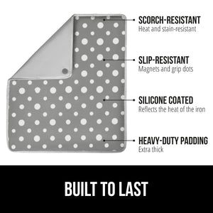 Ironing Board Cover and Pad, Silicone Coating, Thick Scorch Resistant Padding, Heavy Duty Iron Covers Standard Boards, Hook and Loop Fastener Strap, Silver, 15x54