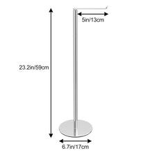 Load image into Gallery viewer, Toilet Paper Holder Stand and Dispenser for 4 Spare Rolls, Stainless Steel Free-Standing Toilet Tissue Paper Roll Storage Shelf