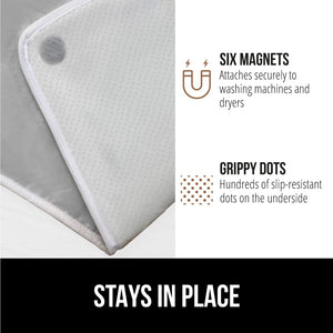 Ironing Board Cover and Pad, Silicone Coating, Thick Scorch Resistant Padding, Heavy Duty Iron Covers Standard Boards, Hook and Loop Fastener Strap, Silver, 15x54