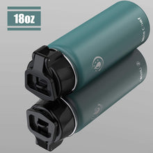 Load image into Gallery viewer, Umite Chef Water Bottle, Vacuum Insulated Wide Mouth Stainless-Steel Sports Water Bottle with New Wide Handle Straw Lid,Hot Cold, 18 oz Double Walled Thermos Mug(Mint Green)