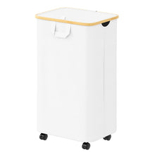 Load image into Gallery viewer, SpaceAid Laundry Hamper with Lid, 110L Large Tall Clothes Basket Bin with Bamboo Handles, Collapsible Laundry Hamper for Bedroom, Bathroom, Dorm, Laundry Room - Black