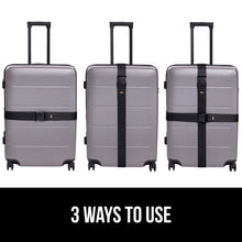 Load image into Gallery viewer, Heavy Duty 4 Pack Adjustable Luggage Straps for Suitcases, Easy to Identify Travel Belt Connector Holds Suitcase Together, Extends Life of Bag, Strap Connects Two Bags, Accessories Green