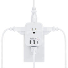 Load image into Gallery viewer, Surge Protector Wall Outlet Extender, TESSAN Multi Plug Outlet Splitter with 3 USB Charging Blocks(1 USB C), Multi Plug Wall Charger for Home, Office, School, College Dorm Essentials