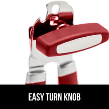 Load image into Gallery viewer, Heavy Duty Stainless Steel Smooth Edge Manual Can Opener and Bottle Openers, Soft Ergonomic Handle, Oversized Handheld Easy Turn Knob, Multifunctional Kitchen Tool, Black