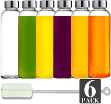 Load image into Gallery viewer, Brieftons Glass Water Bottles (Pack of 6) &amp; Borosilicate Glass Containers (Pack of 5)
