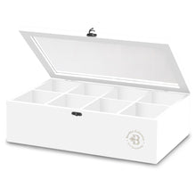 Load image into Gallery viewer, Bamboo Tea Bag Organizer Storage Box with Drawer &amp; Acrylic Window - Magnetic Lid Keeps Contents Fresh - Ideal Mothers Day Gifts for Mom - Gift Caddy (Tea Not Included)