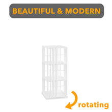 Load image into Gallery viewer, SpaceAid 6 Tier Rotating Bookshelf Tower, Bamboo Spinning Book Shelf, Revolving 360 Bookcase Storage Swivel Round Carousel, Vertical Rotate Turning Spiral Corner Organizer (6-Tier Walnut)