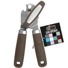 Load image into Gallery viewer, Heavy Duty Stainless Steel Smooth Edge Manual Can Opener and Bottle Openers, Soft Ergonomic Handle, Oversized Handheld Easy Turn Knob, Multifunctional Kitchen Tool, Black