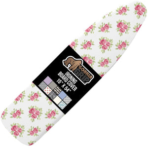 Ironing Board Cover and Pad, Silicone Coating, Thick Scorch Resistant Padding, Heavy Duty Iron Covers Standard Boards, Hook and Loop Fastener Strap, Silver, 15x54