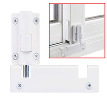 Load image into Gallery viewer, HauSun Patio Sliding Door Security Foot Lock Kick Lock, Fits on Top Rail-Childproof patio Door guardian-or Bottom Rail-Foot Operated-Keep Your Family Safe and Secure(1 Pack,White)