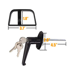 Load image into Gallery viewer, HauSun Shed Door Handle Lock Kit 4-1/2&quot; L Handle with 2 Keys and 2 Screws, 4-1/2&quot; Stem for Shed, Gate, Barn, Garage, Playhouse, Chicken Coop Door Lock and More, Black (L Handle)