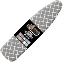 Load image into Gallery viewer, Ironing Board Cover and Pad, Silicone Coating, Thick Scorch Resistant Padding, Heavy Duty Iron Covers Standard Boards, Hook and Loop Fastener Strap, Silver, 15x54