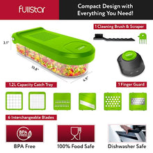 Load image into Gallery viewer, Fullstar Vegetable Chopper, Mandoline Slicer - Cheese Grater, Food Chopper with Container, Kitchen Gadgets, Home Essentials (6-in-1, White/Black)