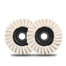 Load image into Gallery viewer, Wool Felt Flap Polishing Disc, 2025 New Wool Polishing Wheel Disc Buffing Pad, Premium Felt Polishing Pads for Metal, Marble Stone, Furniture Car Wax (4.5IN, 2)