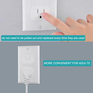 Safety Outlet Covers Baby Proofing, 20 Pack 2023 Upgraded Ultra-Thin Adhesive Baby Safety Outlet Plug Covers for Electrical Outlets, Wall Socket Covers Outlet Plugs Protectors (White, 3 Prong)