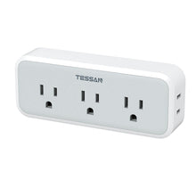Load image into Gallery viewer, Multi Plug Outlet Extender, TESSAN Surge Protector Wall Plug Splitter with 5 Electrical Outlet Expander, Multiple Plug Adapter for Travel Home Office