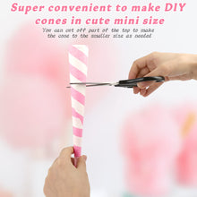Load image into Gallery viewer, Outamateur 90PCS Multicolor Cotton Candy Paper Cones for Cotton Candy Making in Parties &amp; Festivals