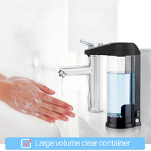 Load image into Gallery viewer, Secura 17oz Automatic Liquid Soap Dispenser, Touchless Battery Operated Hand Soap Dispenser with Adjustable Soap Dispensing Volume Control Dial, Personal Care Dispenser for Household Use (Chrome)