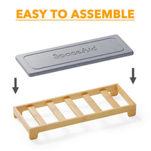 Load image into Gallery viewer, SpaceAid DryingNeat Instant Dry Sink Caddy Organizers, Kitchen Sponge Soap Holder Dispenser, Countertop Fast Drying Counter Tray Rack (Bamboo, Gray)