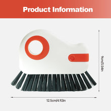 Load image into Gallery viewer, 2 in 1 Groove Cleaning Brush Window Track Cleaning Tools, 2024 New Hard Bristle Crevice Cleaning Brush with Hidden Scraper, Shutter Door Window Track Kitchen Cleaning Brushes Kit (1, Orange)