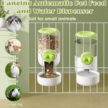 Load image into Gallery viewer, 0.9L Hanging Automatic Cat Water Dispenser, 1.3L Auto Gravity Pet Feeder, Cage Cat Dog Food and Water Dispenser Set for Kitten Puppy Bunny Guinea Pig (Gray)