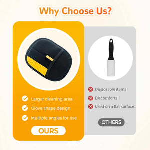 Pet Hair Removal Gloves, 2025 New Electrostatic Pet Hair Remover, Washable Reusable Cat Grooming Gloves for Bed Sheets Couch Clothes Carpet, Premium Pet Care Accessory for Cats and Dogs (1)