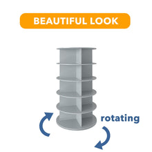 Load image into Gallery viewer, SpaceAid 7 Tier Rotating Shoe Rack Tower, Spinning Shoe Display Lazy Susan, Revolving 360 Shoe Rack Storage Round Carousel, Vertical Handbag Rotate Shoes Closet Organization (7-Tier White)