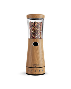 Electric Salt and Pepper Grinder, Stainless Steel Rechargeable Salt and Pepper Grinder Set with 4.5 oz Large Capacity, 1.8" Wide Mouth, Adjustable Coarseness, Ideal for Kitchen