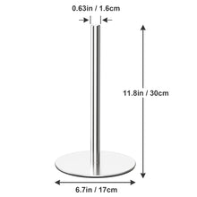 Load image into Gallery viewer, Silver Paper Towel Holder Free-Standing, Premium Stainless Steel Paper Rolls Organizer, Classic Fashion Kitchen Roll Dispenser