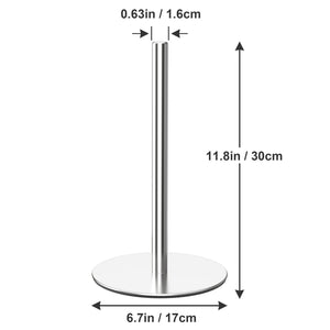 Silver Paper Towel Holder Free-Standing, Premium Stainless Steel Paper Rolls Organizer, Classic Fashion Kitchen Roll Dispenser