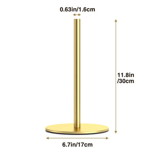 Silver Paper Towel Holder Free-Standing, Premium Stainless Steel Paper Rolls Organizer, Classic Fashion Kitchen Roll Dispenser