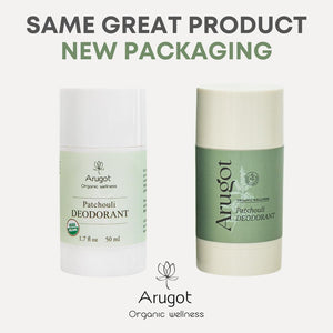 Organic Deodorant Bundle - Patchouli and Orchard Lemon - No Stain, Aluminum Free, Zero Waste, Cruelty and Plastic Free, 2 Items