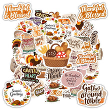 Load image into Gallery viewer, 35pcs Colorful Turkey Stickers Autumn Gratitude Stickers Harvest Thank