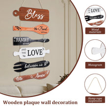 Load image into Gallery viewer, Lzvxtym Dining Room Decoration,Wooden Bless Hanging Wall Sign,Bless th