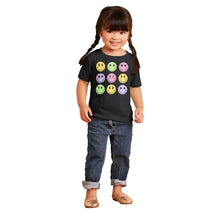 Load image into Gallery viewer, Colorful Happy Face Smile Eyes Toddler Boy Girl T Shirt Infant Toddler