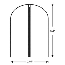 Load image into Gallery viewer, Garment Bags Cover for Hanging Clothes Gowns, 23.6’’×39.1’’,5 Pack Black