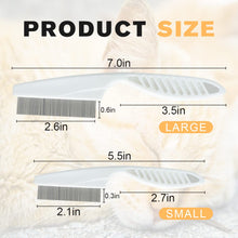 Load image into Gallery viewer, Multifunctional Pet Grooming Comb - 2023 New 2 in 1 Dual-Sided Comb for Tear Stain Removal, Massage and Grooming Small Dogs and Puppies (White)