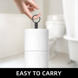 Toilet Paper Holder Stand(with Reserve Function), Free-Standing Spare Rolls Storage Holder, Stainless Steel