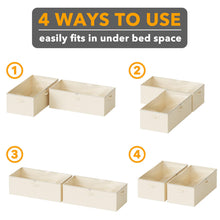 Load image into Gallery viewer, SpaceAid 2 Pack 10&quot; High Under Bed Storage Containers, Large Underbed Storage Organizer Bins with Lids for Bedroom, Dorm, Clothes, Closet Organization, Bed Sheets and Blankets (Gray)