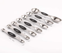 Load image into Gallery viewer, Magnetic Measuring Spoons Set of 8 Stainless Steel Dual Sided Stackable Measuring Spoons Nesting Teaspoons Tablespoons for Measuring Dry and Liquid Ingredients