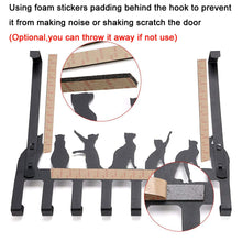 Load image into Gallery viewer, Wintek Over the Door Hook Hanger, Heavy Duty Organizer Rack for Towel, Hat,Hoodies,Coat , Cloth,Bag - 8 Hooks (Black)