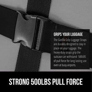 Heavy Duty 4 Pack Adjustable Luggage Straps for Suitcases, Easy to Identify Travel Belt Connector Holds Suitcase Together, Extends Life of Bag, Strap Connects Two Bags, Accessories Green